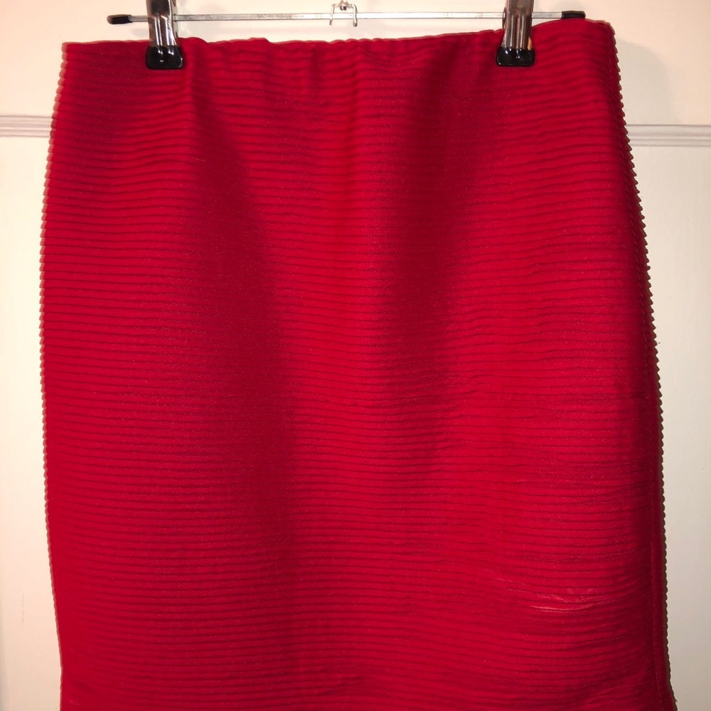 Bright Red Mini Skirt w/t Zipper